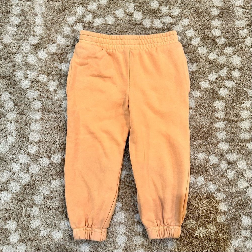 NWOT GB Girls Coral Orange Terry Joggers With Pockets